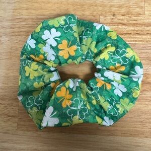 Shamrock St. Patrick's Day Hair Scrunchie Pony tail Tie Hairband Scrunchies